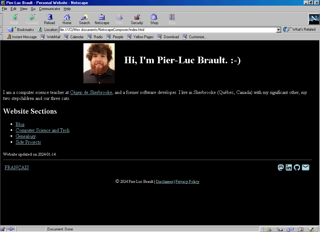 The final result, as seen in Netscape Navigator