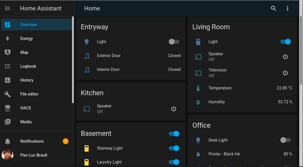 Home Assistant Mobile Dashboard