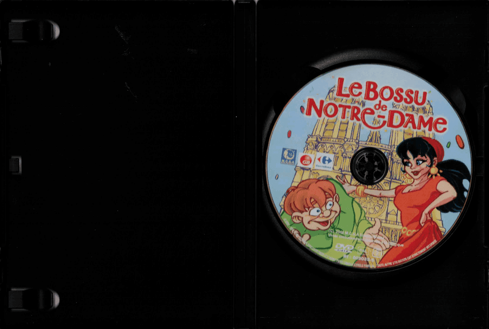 Open cover with the DVD inside